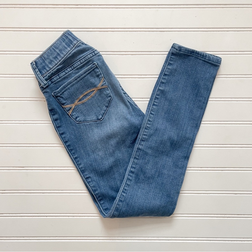 ABERCROMBIE KIDS EUC Slim Fit Light Wash Pull On Jean Legging